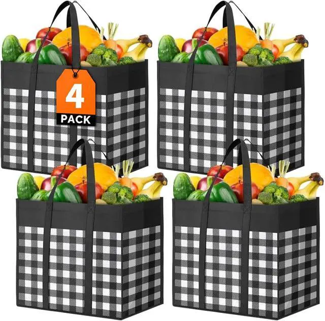 Main image of WOWBOX Reusable Grocery Bags, Foldable Reusable Shopping Tote Bags