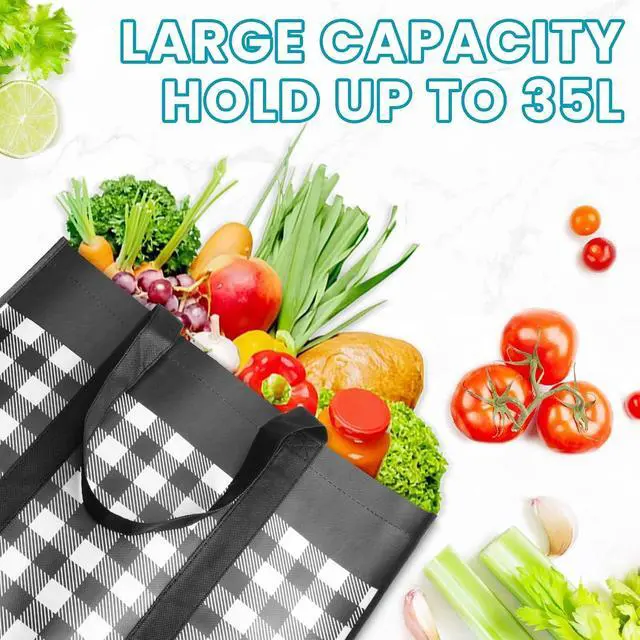 Alt view image 6 of 6 - WOWBOX Reusable Grocery Bags, Foldable Reusable Shopping Tote Bags