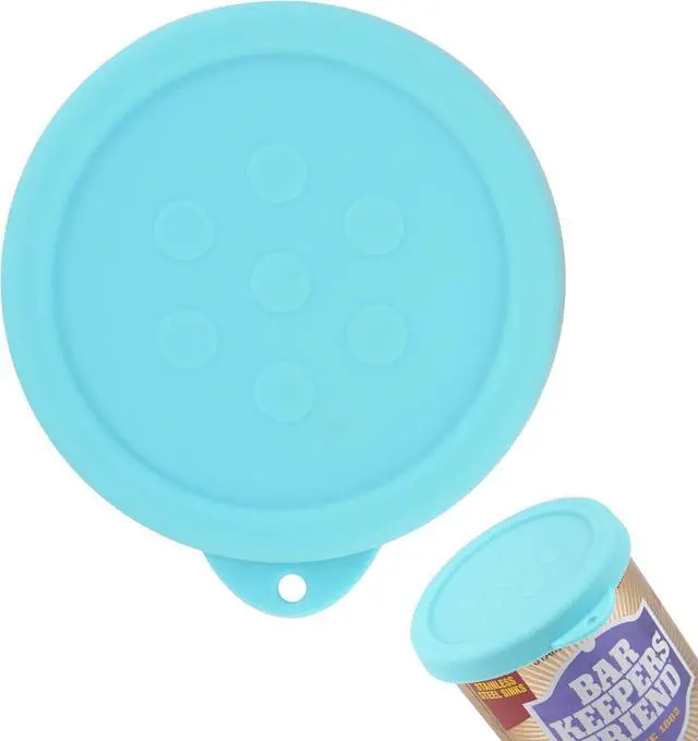 Main image of 1 Pack Silicone Powder Cleanser Lids Compatible with Bar Keepers Friend, Comet, Ajax Powder Cleanser (12 oz & 21oz), Moisture Resistance, Cleanser Accessory to Keep Powder Dry (Blue)