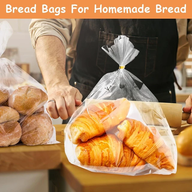 Alt view image 6 of 7 - Bread Bags,72 Pack Plastic Bread Bags for Homemade Bread,Bread Loaf Bags