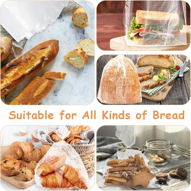 Alt view image 7 of 7 - Bread Bags,72 Pack Plastic Bread Bags for Homemade Bread,Bread Loaf Bags