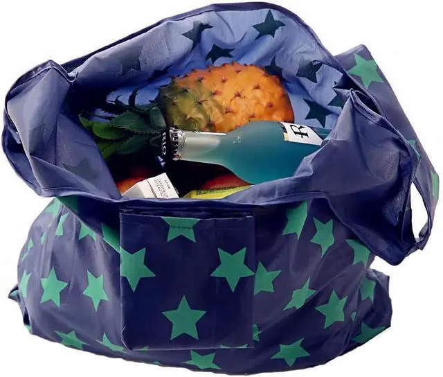 Alt view image 2 of 5 - Cloth Tote Bags, Reusable, Foldable, Recycle for Shopping, Fits in Pocket, Eco Friendly for Groceries, Water Resistant, Lightweight, Strong & Durable Large (6Pack)