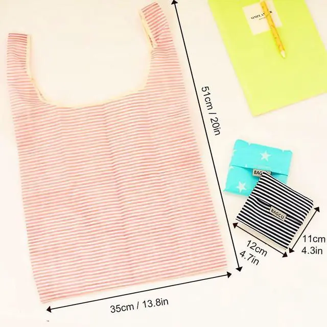 Alt view image 5 of 5 - Cloth Tote Bags, Reusable, Foldable, Recycle for Shopping, Fits in Pocket, Eco Friendly for Groceries, Water Resistant, Lightweight, Strong & Durable Large (6Pack)