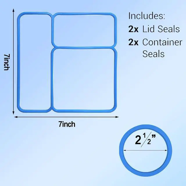 Alt view image 3 of 7 - 4-Pack Lid Seal Gaskets for OmieBox Kids Bento Box, Orange