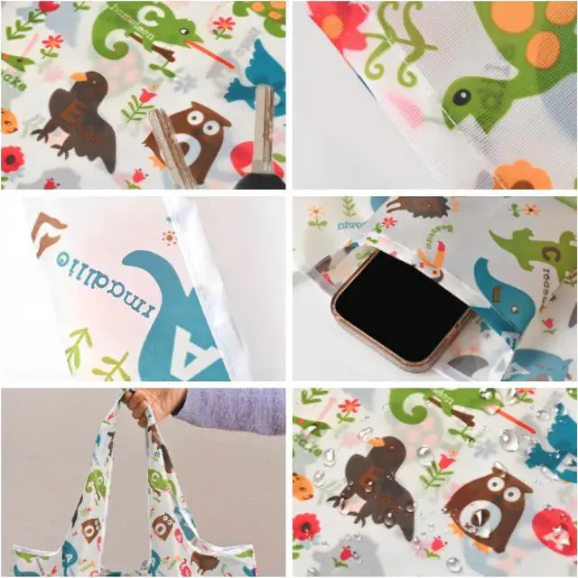 Alt view image 6 of 6 - CISMARK Extra Large 50lbs Foldable Reusable Shopping Bags kitchen reusable grocery bags Washable Polyester Bags in Pocket