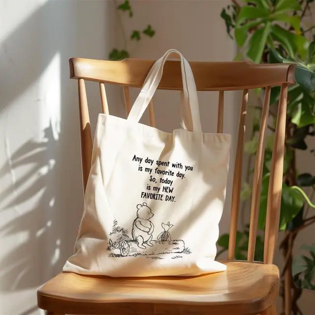 Alt view image 6 of 6 - Canvas Tote Bag Aesthetic for Women,Reusable Canvas Cute Shoulder Bag for Grocery, Shopping, Beach & Daily Use