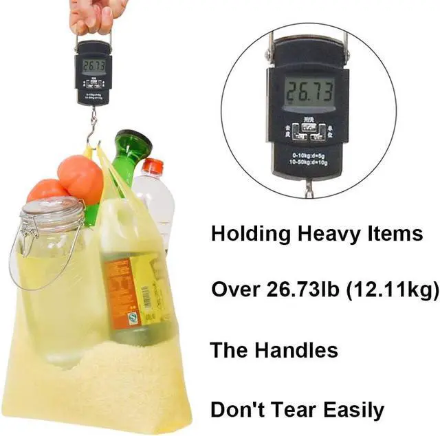 Alt view image 5 of 7 - LazyMe Yellow Plastic Bags with Handles, T Shirt Bags 12x20 Inch, 50 Count