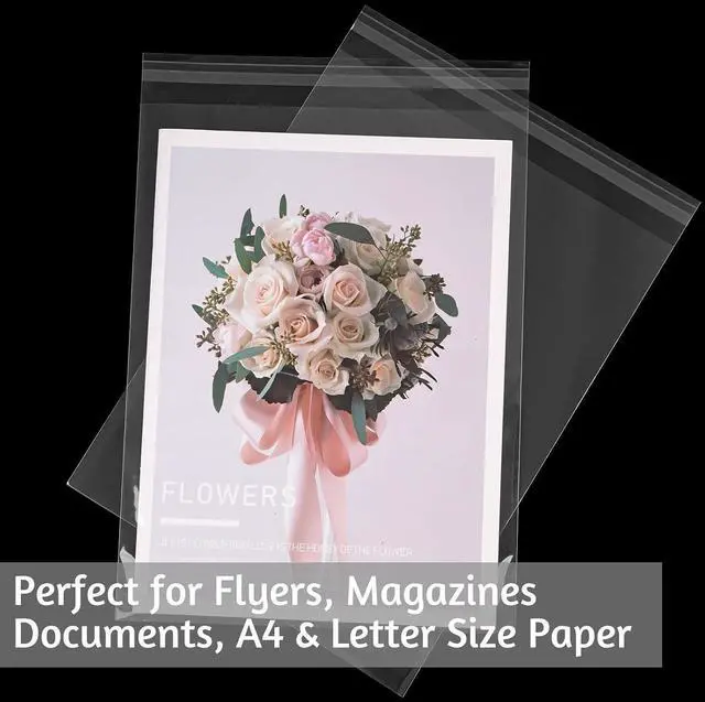 Alt view image 5 of 6 - 120Pcs 9"x12" Self Seal Cellophane Bags, 2 Mil Thick