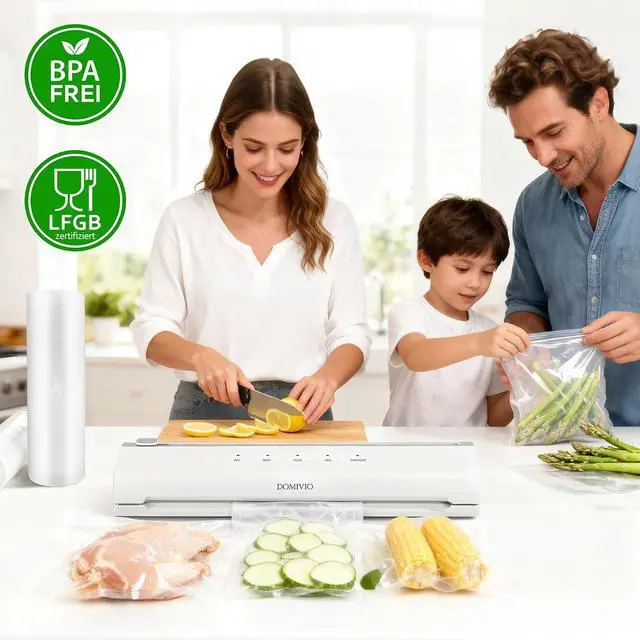 Alt view image 6 of 7 - Vacuum Sealer Rolls 2 Pack, 8" x 16' Vacuum Seal Bags for Food Storage Saver, BPA-Free FoodSaver Bags Rolls for Freezer, Meal Prep & Sous Vide Cooking