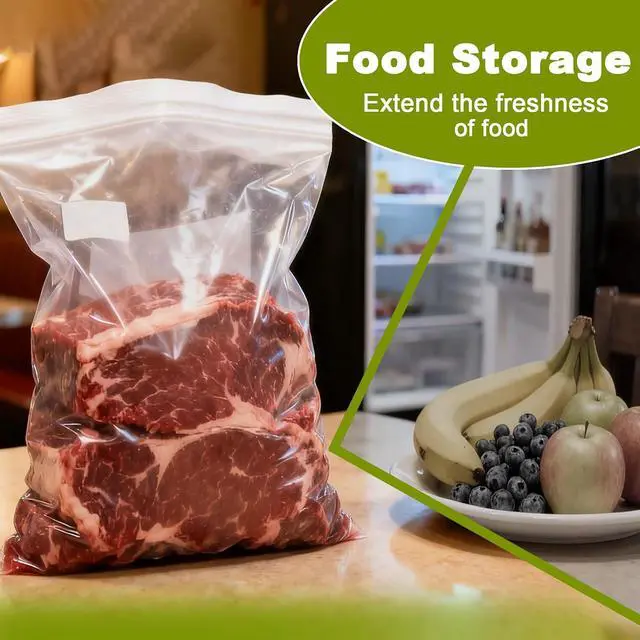 Alt view image 6 of 7 - 3Mil Thick Extra Large Storage Bags Clear 16"X 20" Zip Plastic Bags 3.5 Gallon Lock Poly Baggies for Packaging Clothing Organizing,Crafts,Travel 5Pack-Heavy Duty