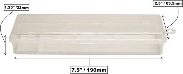 Alt view image 2 of 6 - Creative Hobbies® Clear Polypropylene Mini Storage Box with Hinged Lid & Snap Closure - For Pencils, Pens, Drill Bits, Office Supplies, Organization, Tool Box and More! (1)