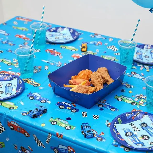 Alt view image 3 of 7 - 25 Pcs Paper Food Tray 4 lb Large Food Boats Nacho Plates Disposable Serving Snack Trays Large Paper Trays Boat for Nachos, Hotdogs, Tacos, Fries (Navy Blue)