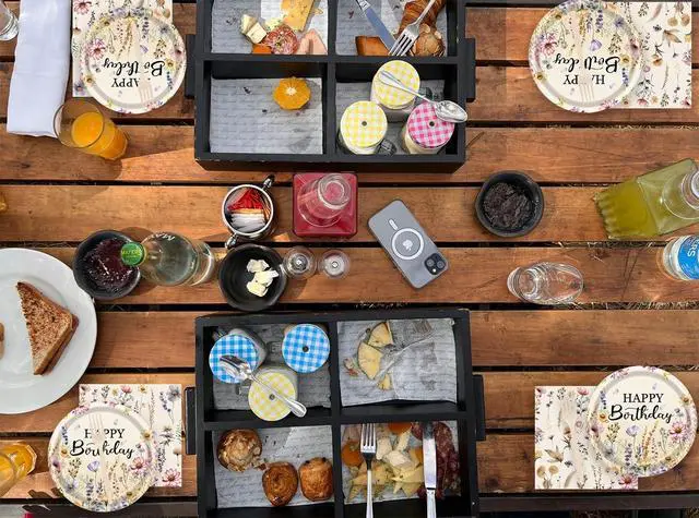 Alt view image 7 of 7 - 72Pcs Fall Wildflower Plates and Napkins, Floral Birthday Party Supplies Autumn Wildflower Paper Plates and Napkins Forks Tableware Decorations for Fall Picnic Tea Party Baby Shower Birthday, Serve 24