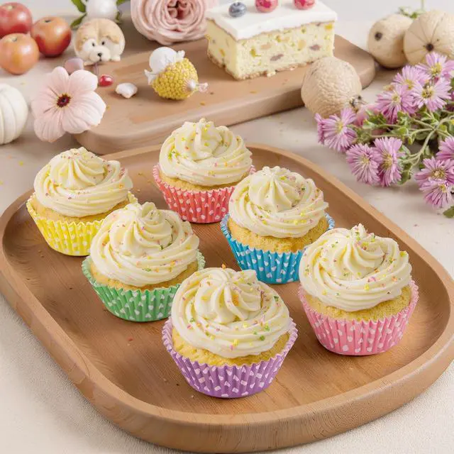 Alt view image 5 of 5 - Standard Cupcake Liners 450 Count, Cute Polka Dots Paper Baking Cups Food Grade Disposable Cupcake Wrappers Rainbow Muffin Cups for Wedding Birthday Tea Party Baking Supplies