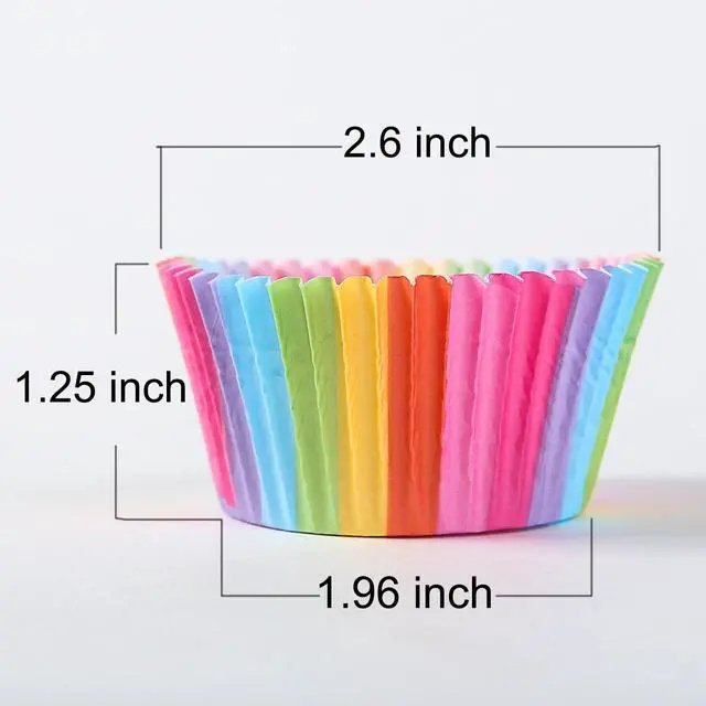 Alt view image 4 of 7 - Cupcake Baking Paper Cups Rainbow Combo Disposable Baking Cups