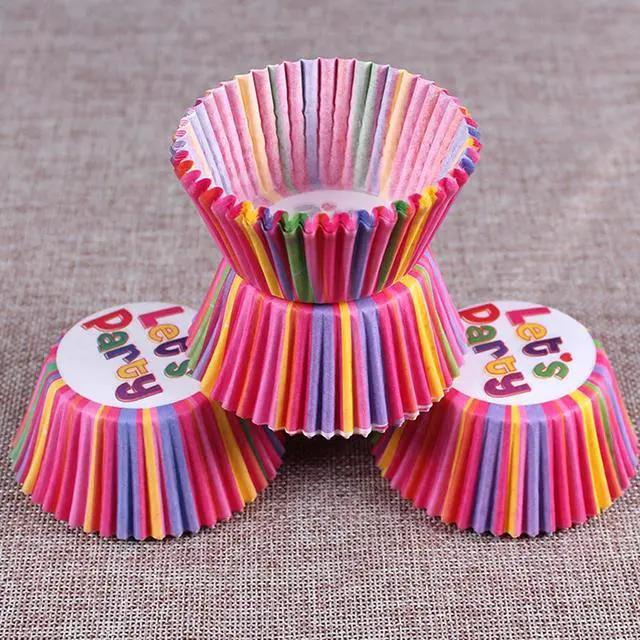 Alt view image 5 of 7 - Cupcake Baking Paper Cups Rainbow Combo Disposable Baking Cups