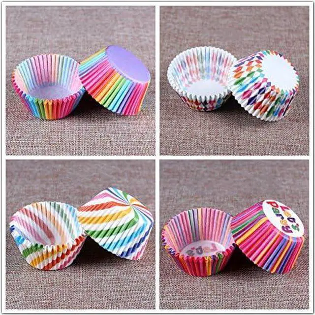 Alt view image 7 of 7 - Cupcake Baking Paper Cups Rainbow Combo Disposable Baking Cups
