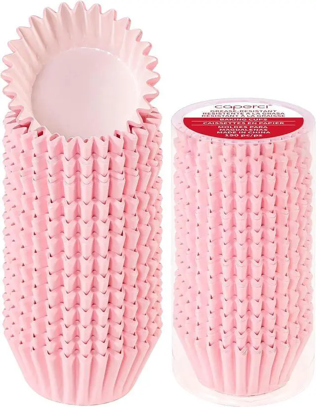 Main image of Caperci Heavy Duty Pink Cupcake Liners Standard Muffin Baking Cups 150pcs
