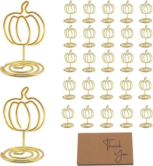 Main image of 30 Pcs Picture Display,2 Inch Gold Photo Holders,Gold picture Holders for Tables,Table Number HoldersParty supplies for autumn harvest festivals, Halloween, Thanksgiving,Fall Decorations (Style 1)