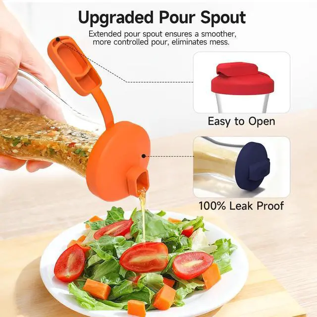 Alt view image 6 of 6 - CHEFAID Silicone Replacement Lids Fit Good Seasons Cruet Bottle, 4 Pack