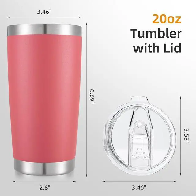 Alt view image 5 of 7 - 20 oz Tumbler with Lid Stainless Steel Insulated Tumblers, 1 Pack