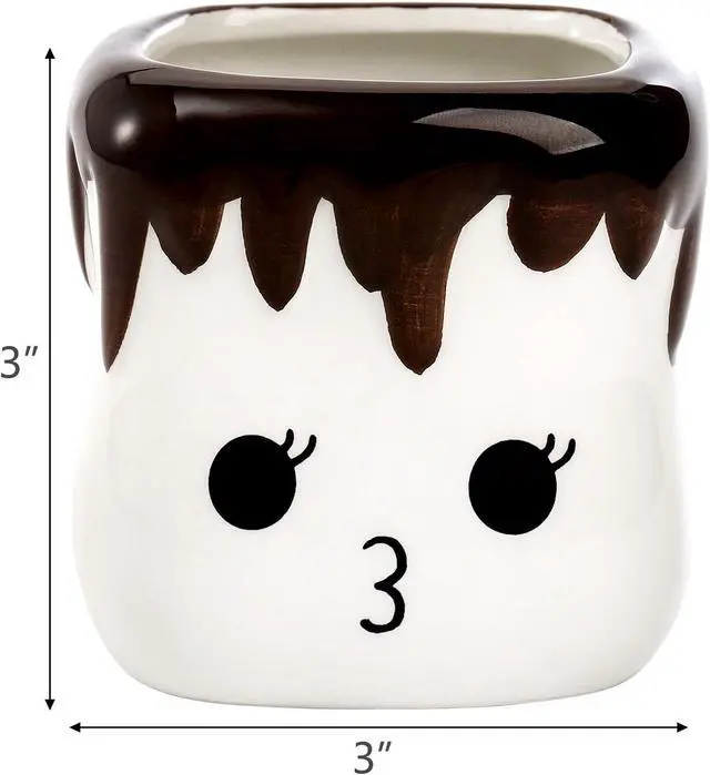 Alt view image 3 of 7 - Hedume 4 Pack Ceramic Hot Chocolate Mugs, Cute Coffee Mug Set, Couple Matching Mugs, Anniversary Christmas Wedding Valentine's Day Gift