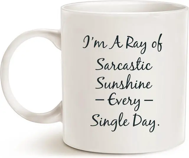Alt view image 2 of 2 - MAUAG Funny Personalize Coffee Mug, Sarcastic Ray Of Sunshine, Best Mug for Lovers of Sarcasm Ceramic Cup White, 11 Oz