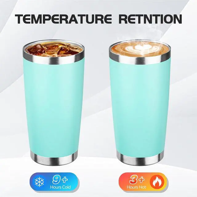 Alt view image 3 of 6 - StarSpeed 20oz Stainless Steel Travel Coffee Tumbler,Light Green