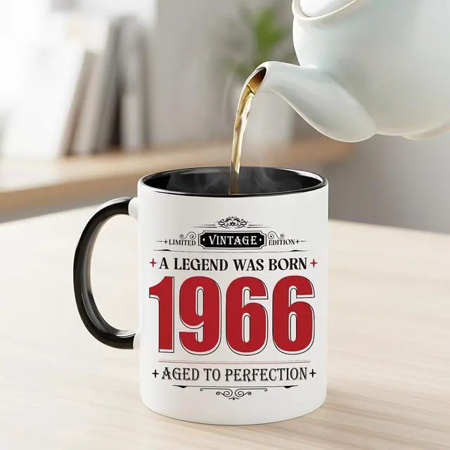 Alt view image 5 of 6 - 60th Birthday Gifts for Men, 1966 Birthday Vintage Mug Gifts for Men, 60 Year Old Birthday Gifts for Dad Husban