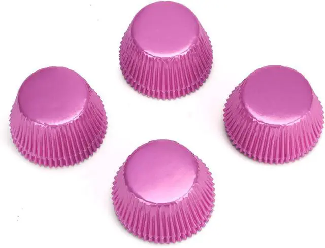 Alt view image 3 of 7 - Gifbera Standard Pink Foil Cupcake Liners for Baking 200 Count - Metallic Greaseproof Cupcake Wrappers Muffin Cups, Heavy Duty, Non-Stick, Easy to Peel
