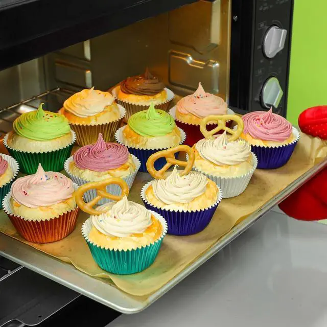 Alt view image 5 of 7 - Gifbera Standard Pink Foil Cupcake Liners for Baking 200 Count - Metallic Greaseproof Cupcake Wrappers Muffin Cups, Heavy Duty, Non-Stick, Easy to Peel