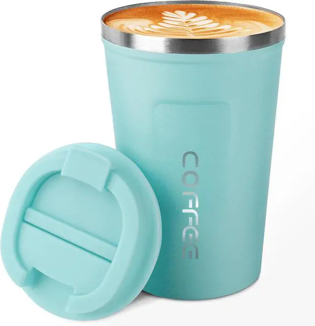 Main image of CS COSDDI 12 oz Coffee mug - Stainless Steel Coffee Cup with Leakproof Lid
