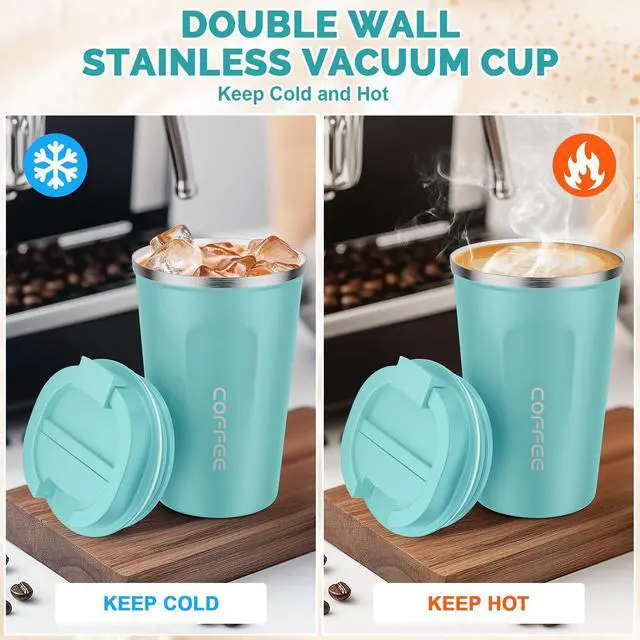 Alt view image 4 of 7 - CS COSDDI 12 oz Coffee mug - Stainless Steel Coffee Cup with Leakproof Lid