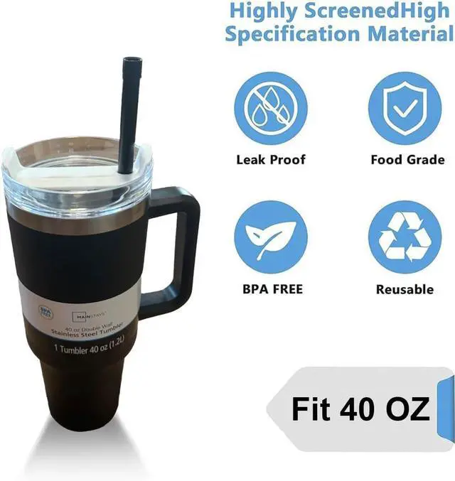 Alt view image 5 of 6 - 2 Pack Tumbler Lid for Stanley 40 oz Cup,Replacement Lids for Stanley Tumblers Travel Coffee Mug Spill Proof Splash Resistant Silicone Sliding Covers