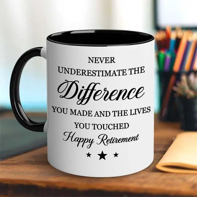 Alt view image 3 of 7 - WHIDOBE Retirement Gifts For Men, Women - Gift For Retirement - Happy Retirement - Retired Mug - Going Away Gifts for Boss, Manager, Coworkers, Colleague - Goodbye, Farewell, Coworkers Leaving