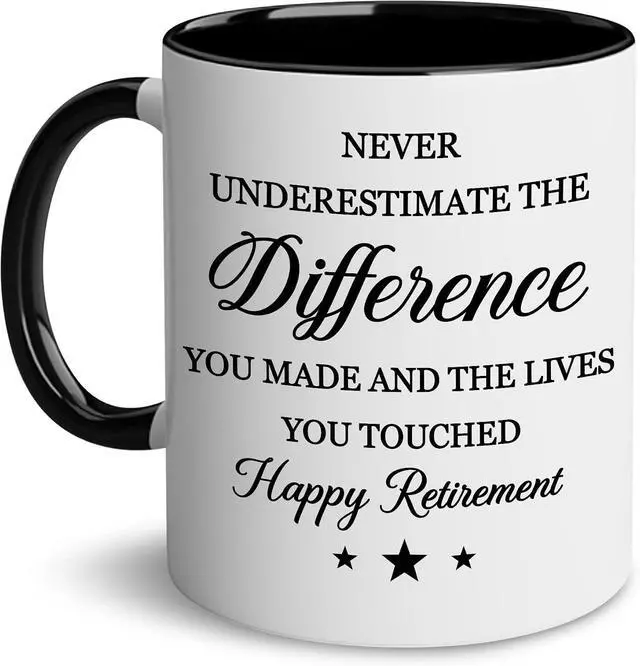 Main image of WHIDOBE Retirement Gifts For Men, Women - Gift For Retirement - Happy Retirement - Retired Mug - Going Away Gifts for Boss, Manager, Coworkers, Colleague - Goodbye, Farewell, Coworkers Leaving