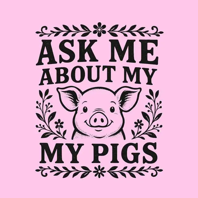 Alt view image 7 of 7 - 'Ask Me About My Pigs' Ceramic Coffee Mug, 16oz, Dishwasher Safe