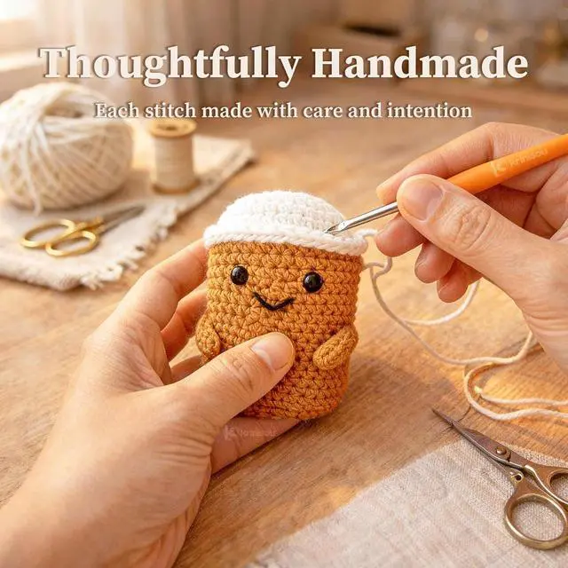Alt view image 6 of 7 - Coffee Lovers Gifts for Women, Positive Espresso Emotional Crochet