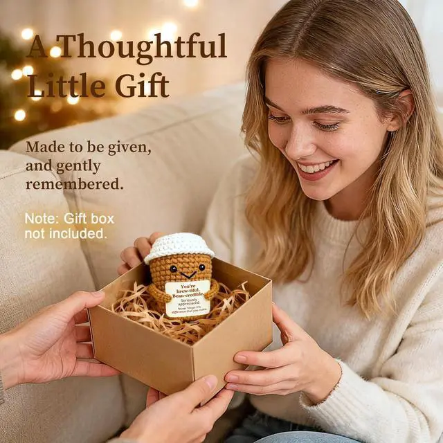 Alt view image 7 of 7 - Coffee Lovers Gifts for Women, Positive Espresso Emotional Crochet
