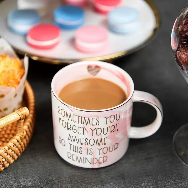 Alt view image 5 of 7 - Thank You Gifts for Women - Funny Gifts Ideas for Friends, Coworkers, Boss, Employee, Mom, Mentor - Inspirational, Thoughtful, Birthday, Friendship, Graduation Presents for Her - Ceramic Coffee Cup