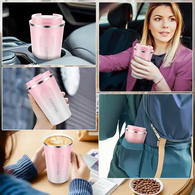 Alt view image 6 of 7 - CS COSDDI 12 oz Coffee mug - Stainless Steel Coffee Cup with Leakproof Lid