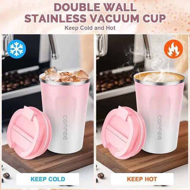 Alt view image 4 of 7 - CS COSDDI 12 oz Coffee mug - Stainless Steel Coffee Cup with Leakproof Lid