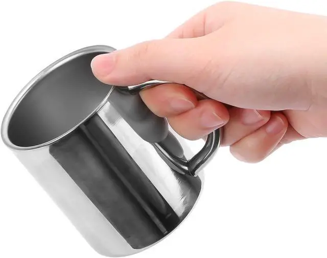 Alt view image 6 of 7 - CABAX 7oz / 210ml Mug, Double Walled Coffee Mug with Handle, Stainless Steel Shatterproof Tea Cups for Kids Camping Mugs, Pack of 1