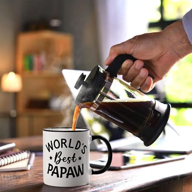Alt view image 3 of 7 - YHRJWN Papaw Fathers Day Gift, World's Best Papaw, Grandpa Mug, Papaw Gifts, Christmas Birthday Father's Day for Papaw, 11Oz