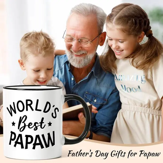 Alt view image 5 of 7 - YHRJWN Papaw Fathers Day Gift, World's Best Papaw, Grandpa Mug, Papaw Gifts, Christmas Birthday Father's Day for Papaw, 11Oz