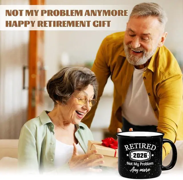 Alt view image 3 of 7 - Maustic Retirement Gift for Woman Men, Retirement Gifts for Men Women, Coworker, Friend, Teacher, Retired 2026 Not My Problem Anymore Retired Mug, 15 Oz