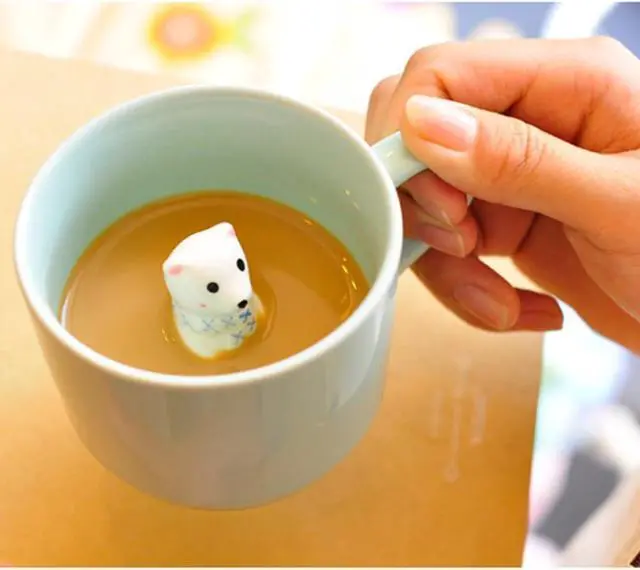 Alt view image 7 of 7 - ZaH 3D Mug Animal Inside Cup Cartoon Ceramics Figurine Teacup for Boys Girls Kids Women Men Coffee Mug (8 oz Panda)