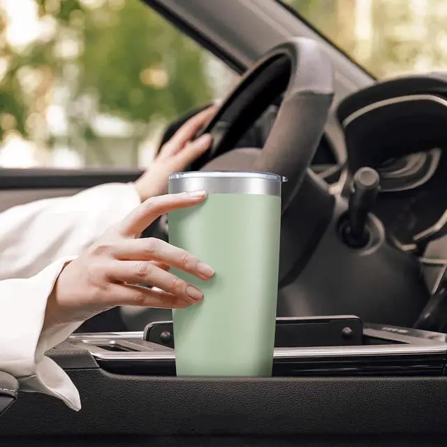 Alt view image 5 of 7 - 20 oz Tumbler with Lid Stainless Steel Insulated Tumblers Cups Travel Mug
