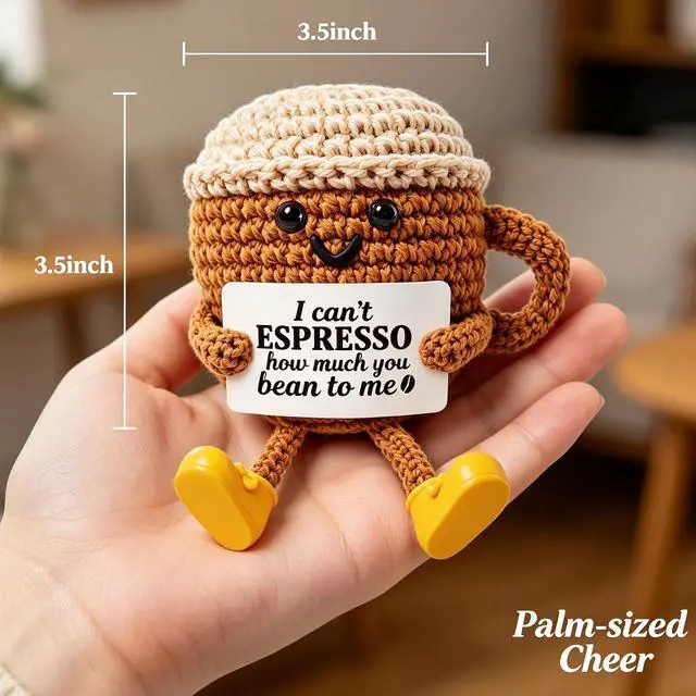 Alt view image 2 of 7 - Crochet Coffee Lover Gifts for Women Home Desk Decor