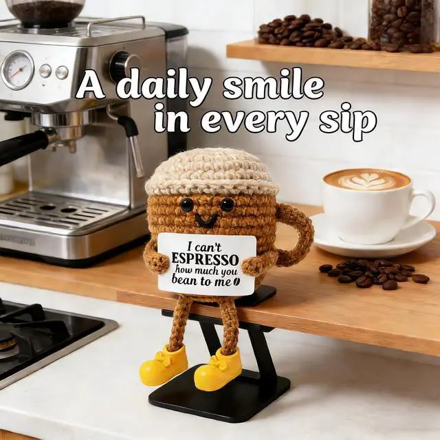 Alt view image 4 of 7 - Crochet Coffee Lover Gifts for Women Home Desk Decor